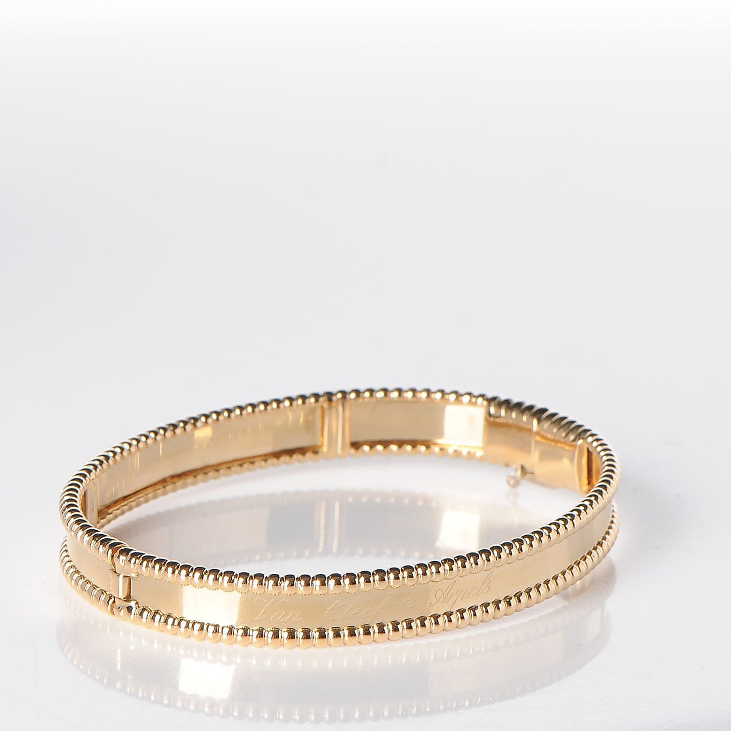 18K Yellow Gold Perlee Signature Bangle Bracelet M