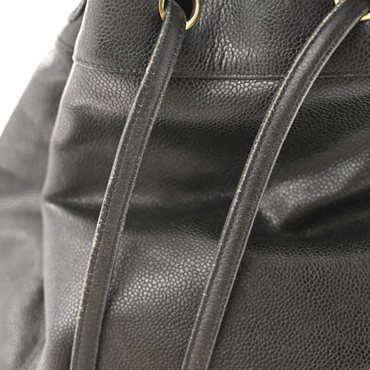 Chanel Caviar Quilted Drawstring Backpack Black 13 of 15