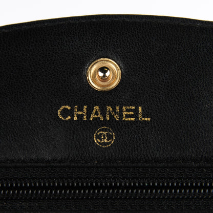 Chanel Caviar Timeless CC Wallet On Chain WOC Black 6 of 15