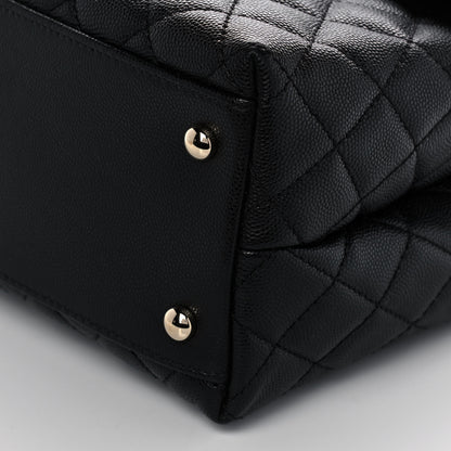 Chanel Caviar Quilted Medium Coco Handle Flap Black 11 of 11