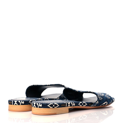Louis Vuitton Jacquard Since 1854 Lock It Flat Mule 38 Blue 4 of 11
