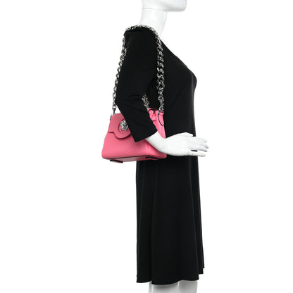 Versace Grained Calfskin Small Chain La Medusa Top Handle Bag Pink 2 of 12