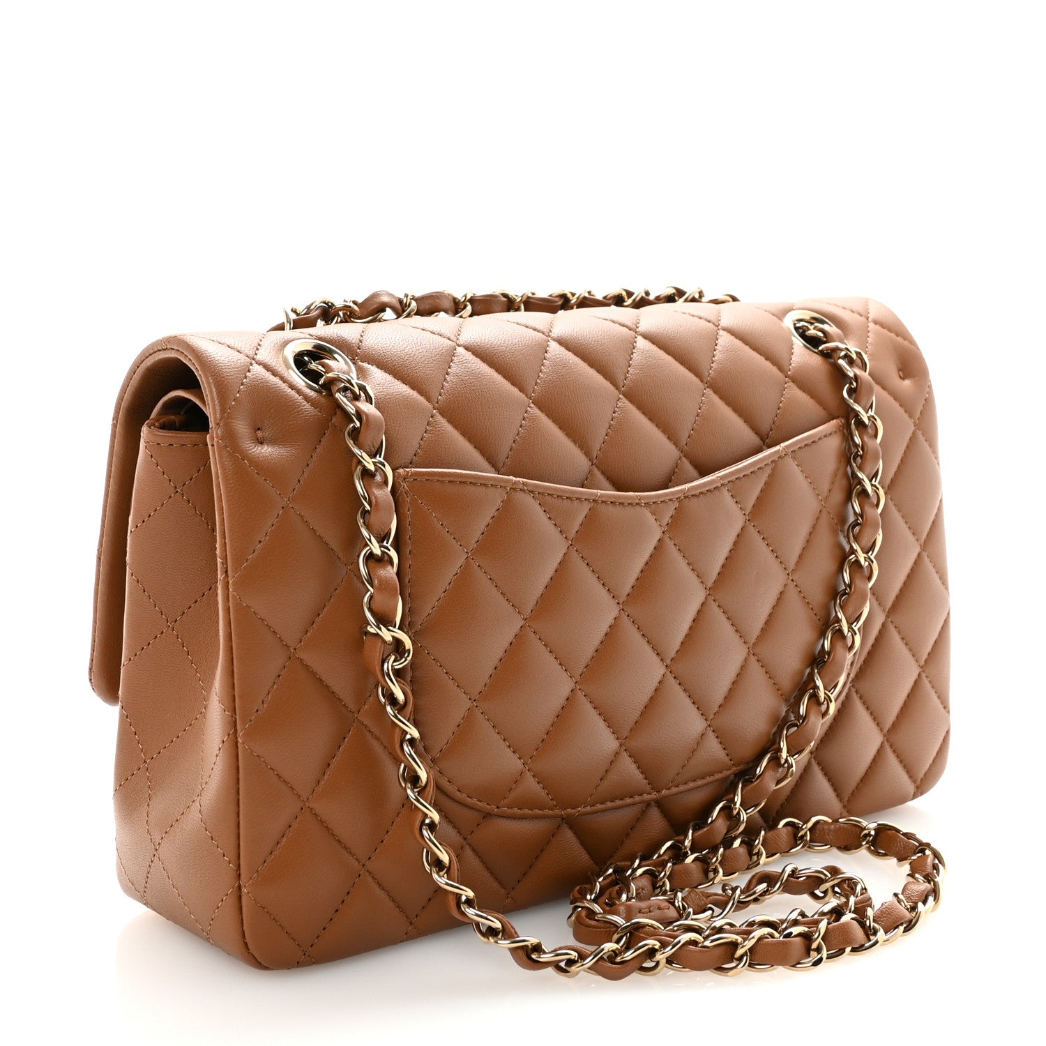 Chanel Lambskin Quilted Medium Double Flap Brown 3 of 11
