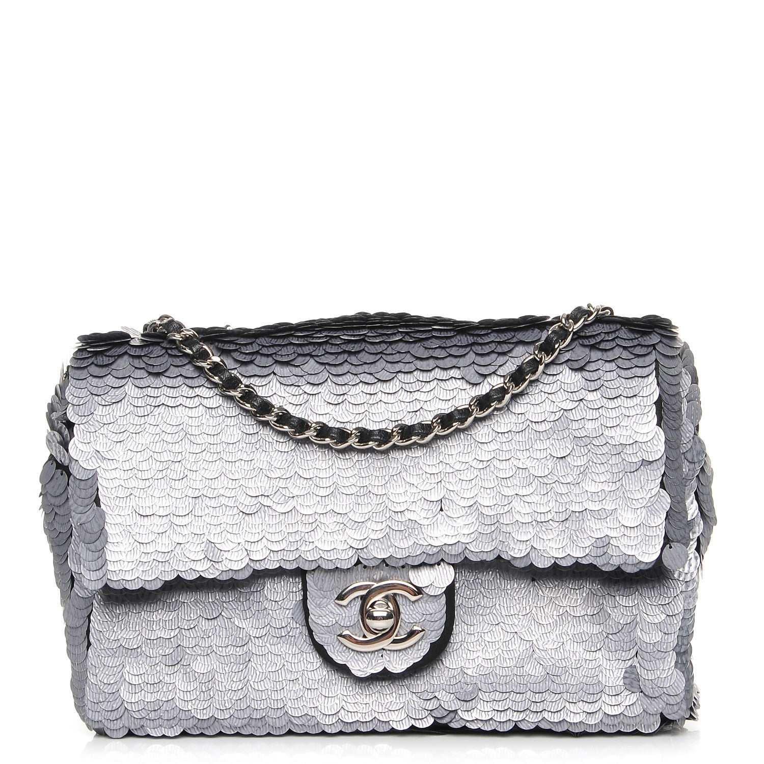 Chanel Sequin Paillette Small Flap Grey 1 of 9