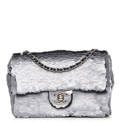 Chanel Sequin Paillette Small Flap Grey 1 of 9