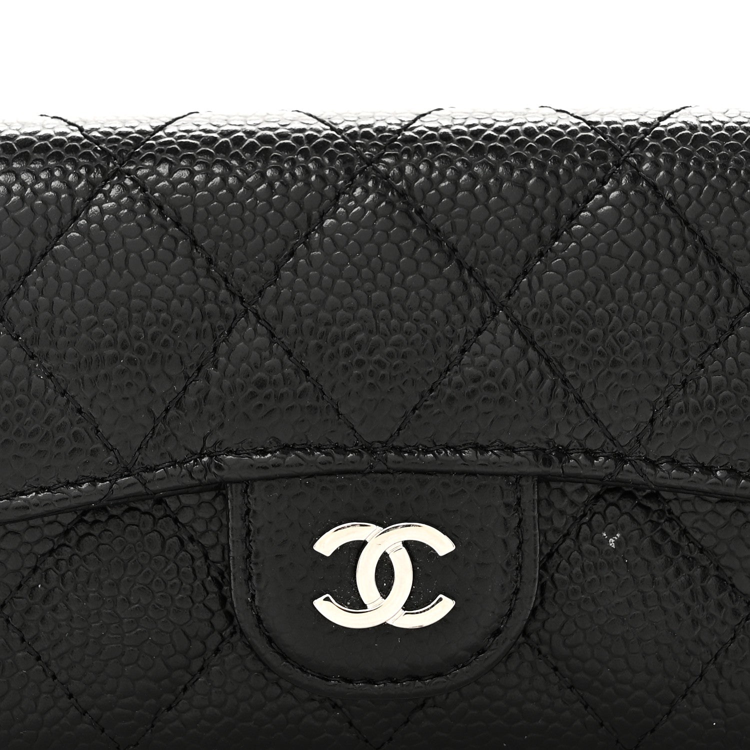 Chanel Caviar Quilted Flap Card Holder Wallet Black 9 of 9