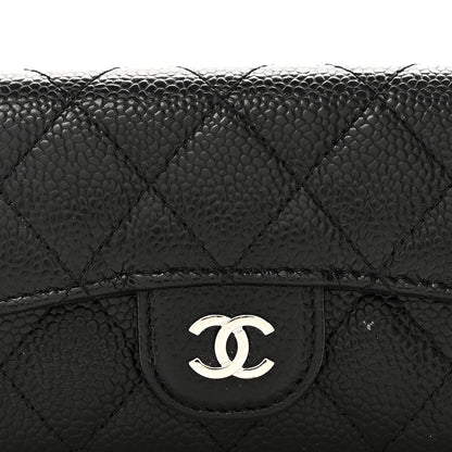 Chanel Caviar Quilted Flap Card Holder Wallet Black 9 of 9