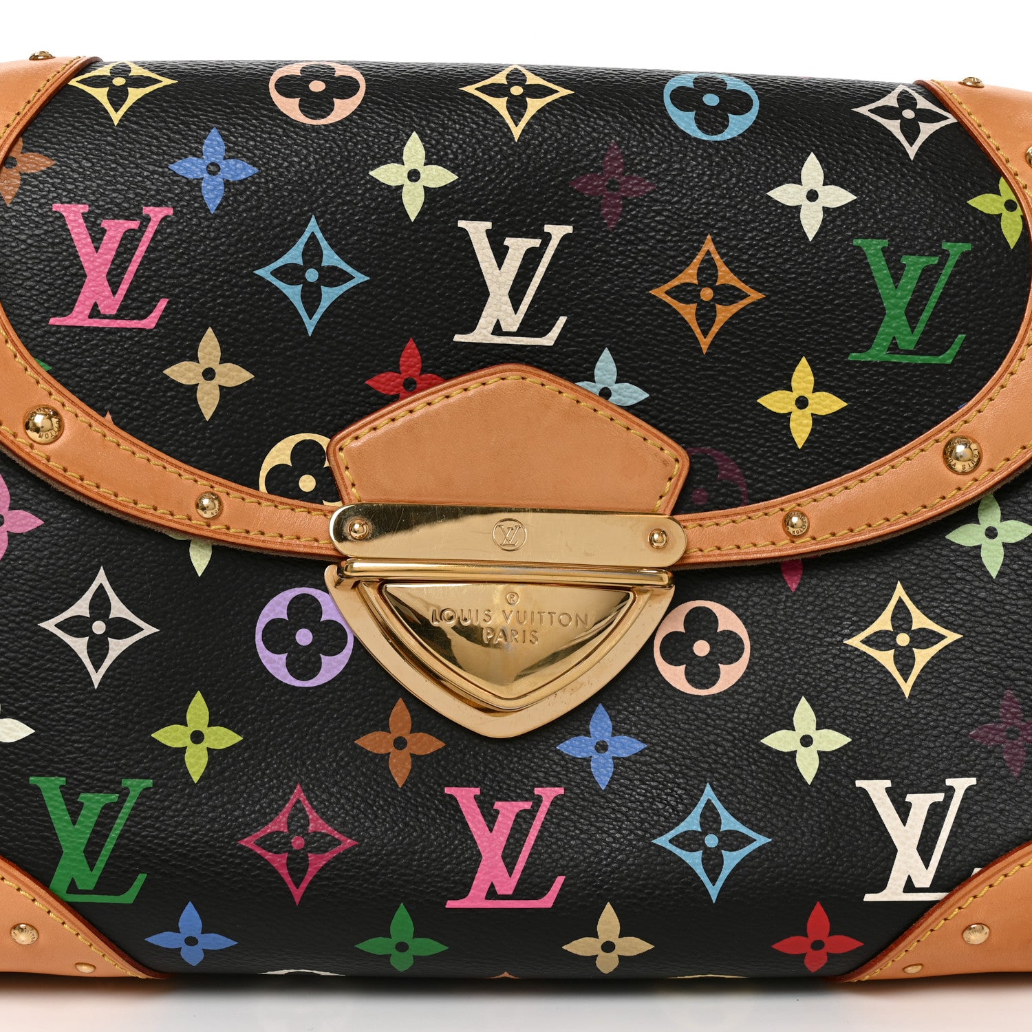 Louis Vuitton Monogram Multicolor Beverly MM Black 6 of 8