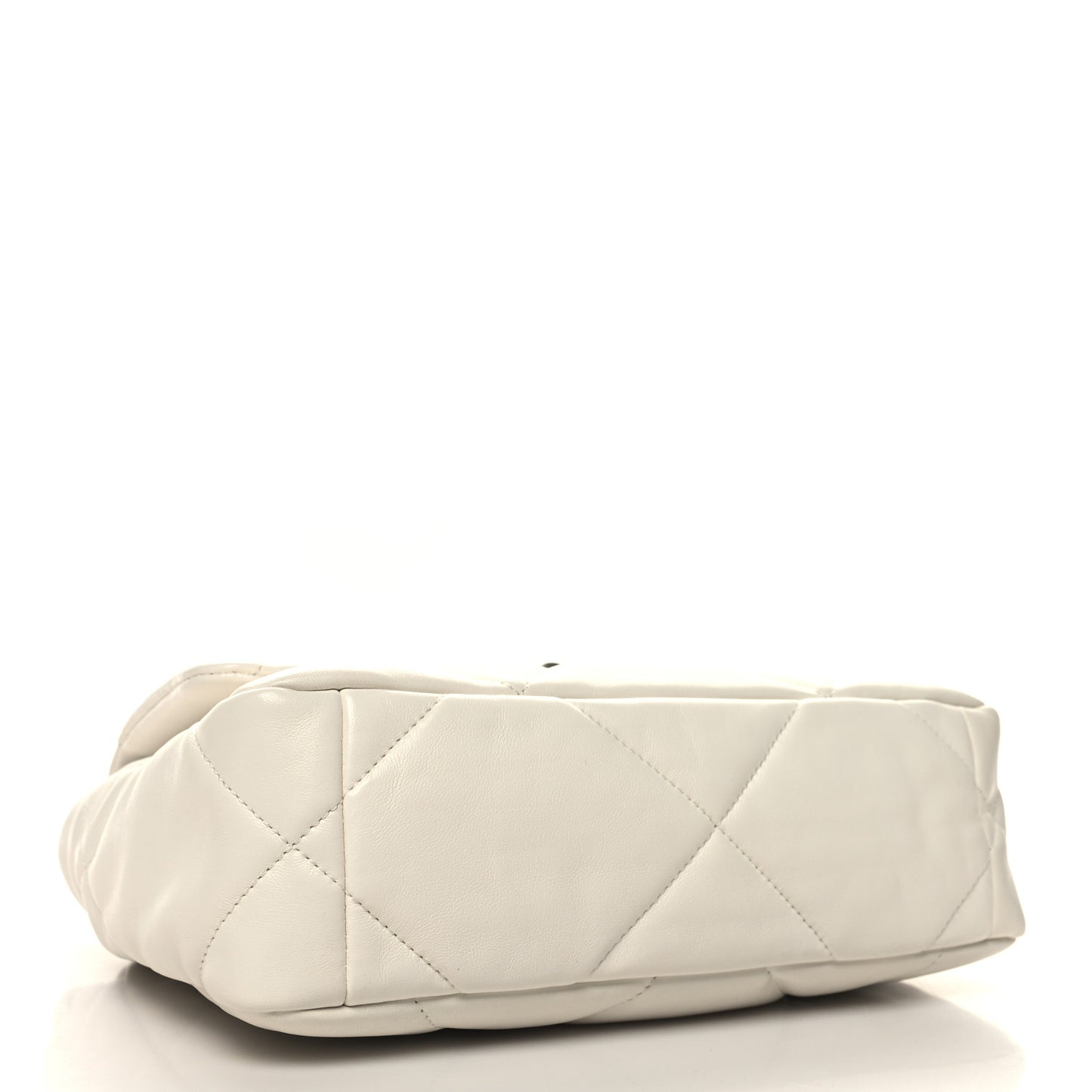 Lambskin Quilted Medium Chanel 19 Flap White
