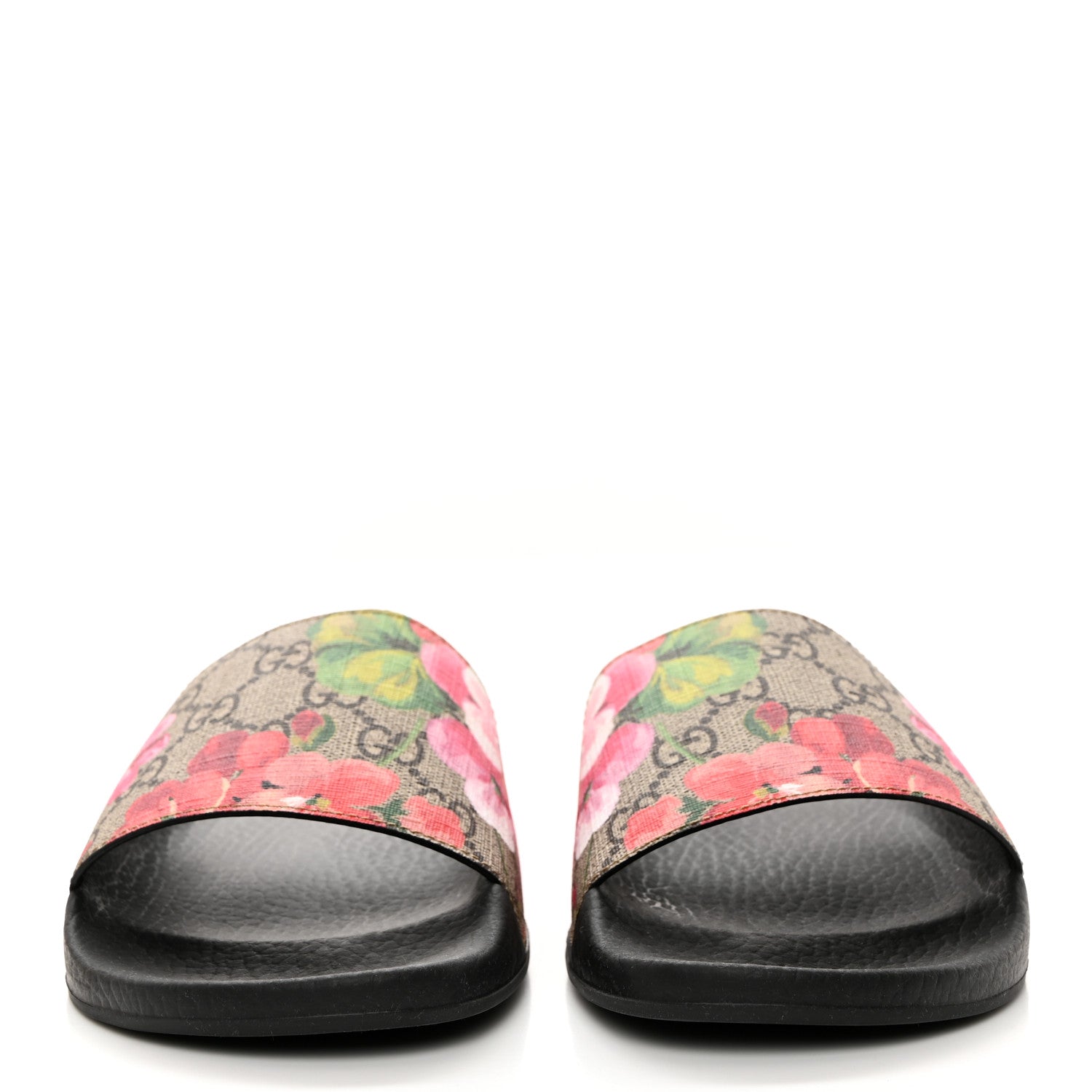 Gucci GG Supreme Monogram Blooms Slide Sandals 38 Beige Multicolor 4 of 7