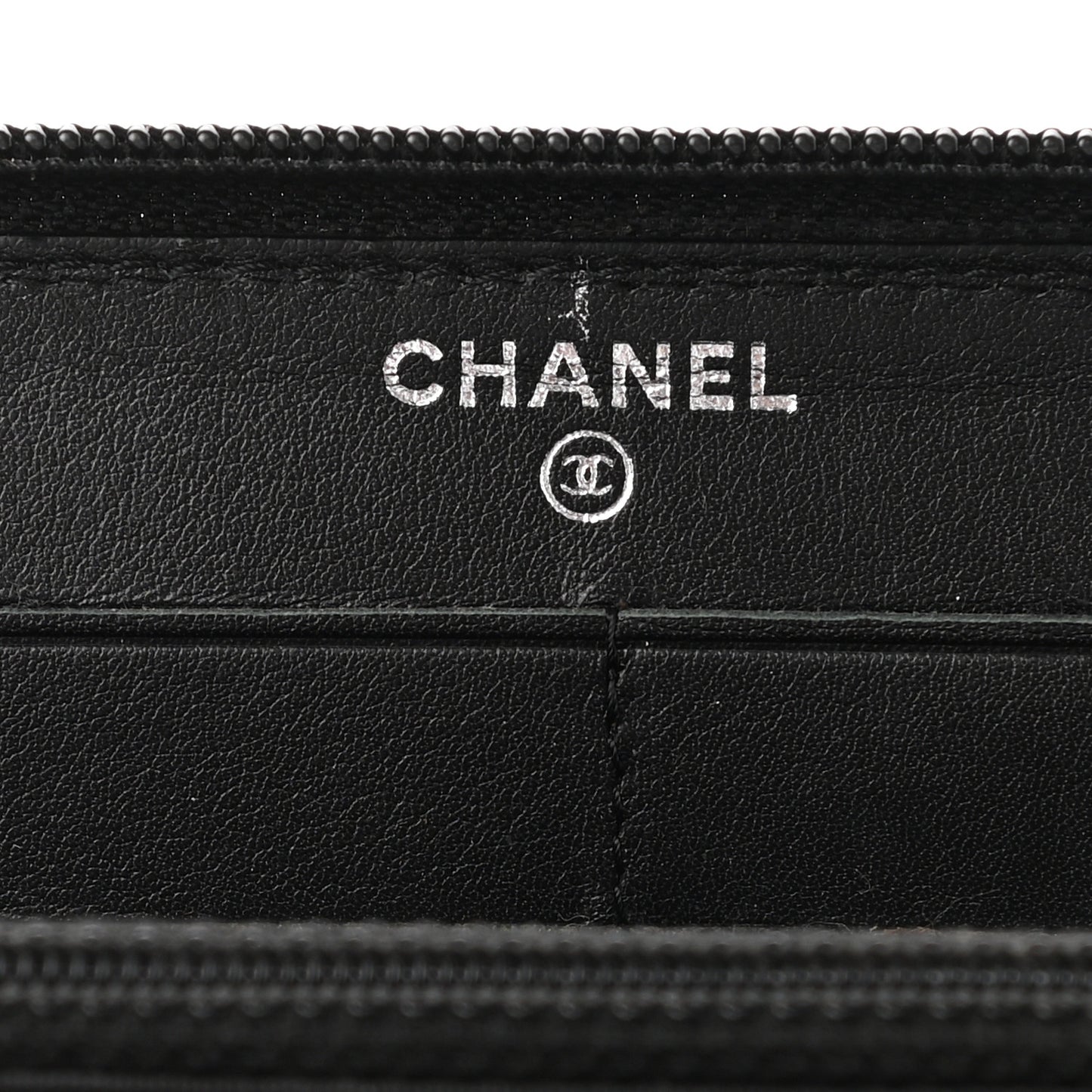 Caviar Large Timeless CC Zip Around Wallet Black