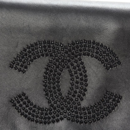 Chanel Lambskin Studded CC East West Flap Black 10 of 15