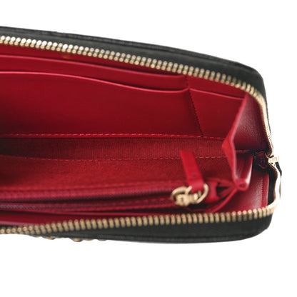 Chanel Shiny Goatskin Quilted Chanel 19 Long Zipped Around Wallet Black 5 of 9