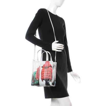 Balenciaga Agneau Arena Bazar Campaign Shopper Tote XS White Red Green 2 of 7