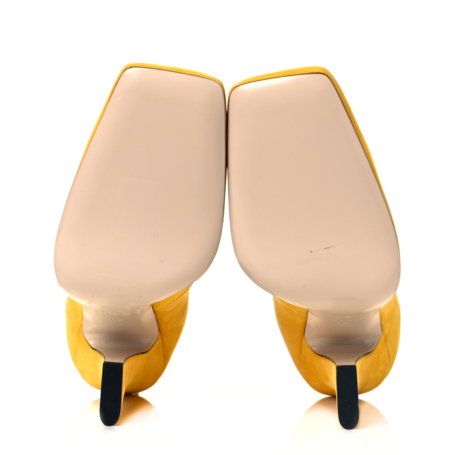 Fendi Nubuck FFreedom High Heel Ankle Boots 36.5 Yellow 5 of 7