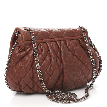 Chanel Washed Lambskin Quilted Medium Chain Around Messenger Brown 3 of 10