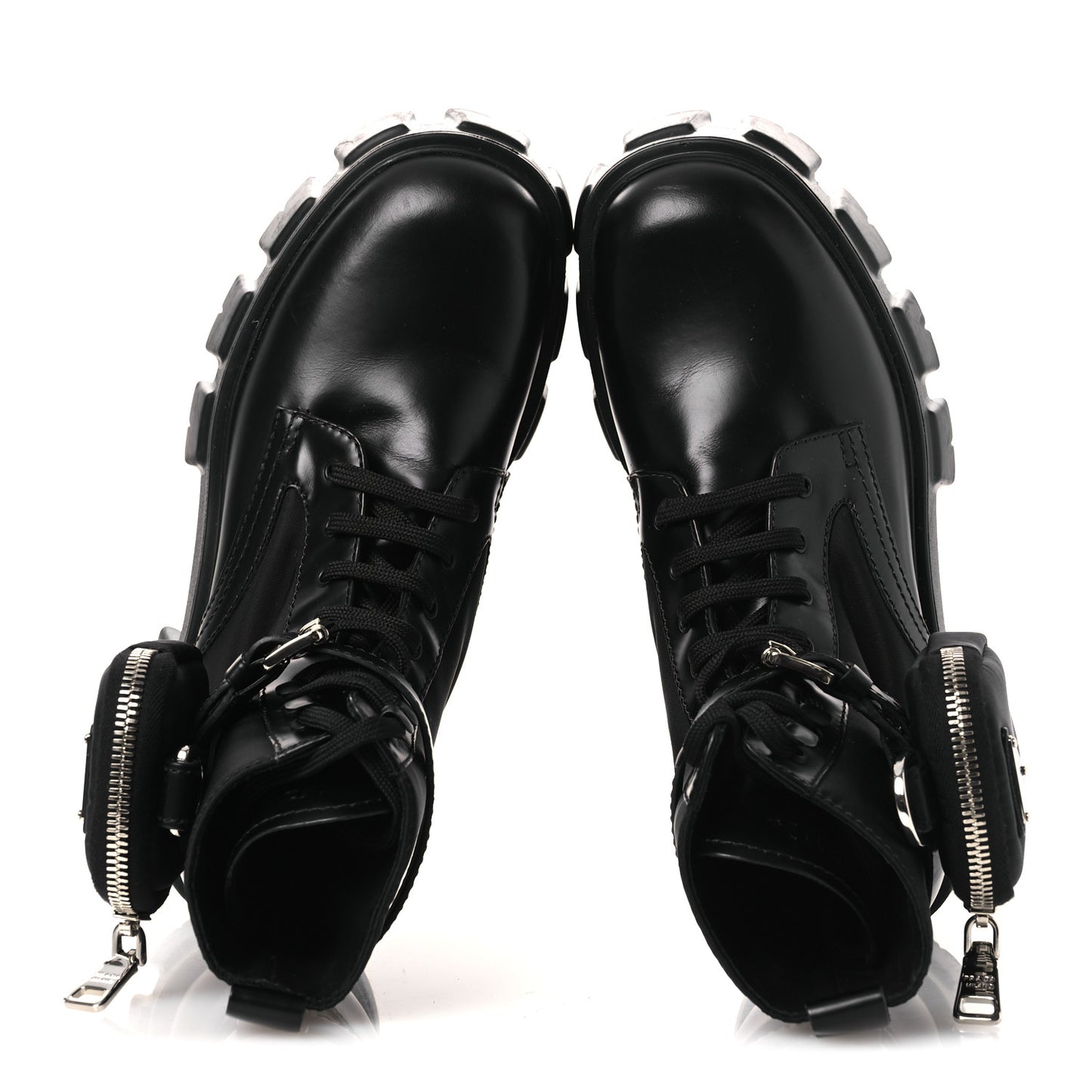 Spazzolato Rois Nylon Metal Triangle Logo Monolith Pouch Pocket 55mm Boots 38 Black