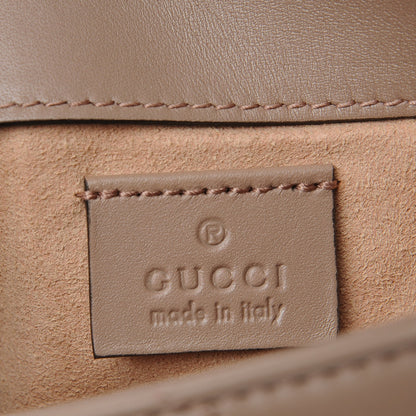 Gucci Calfskin Matelasse Super Mini GG Marmont Shoulder Bag Porcelain Rose 7 of 9