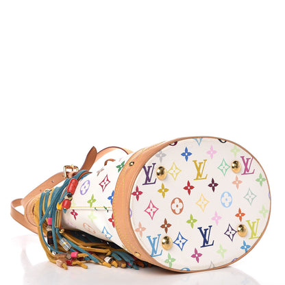 Louis Vuitton Monogram Multicolor Fringe Bucket White 5 of 11