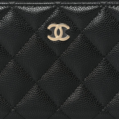 Chanel Caviar Quilted Medium Zip Around Wallet Black 8 of 8