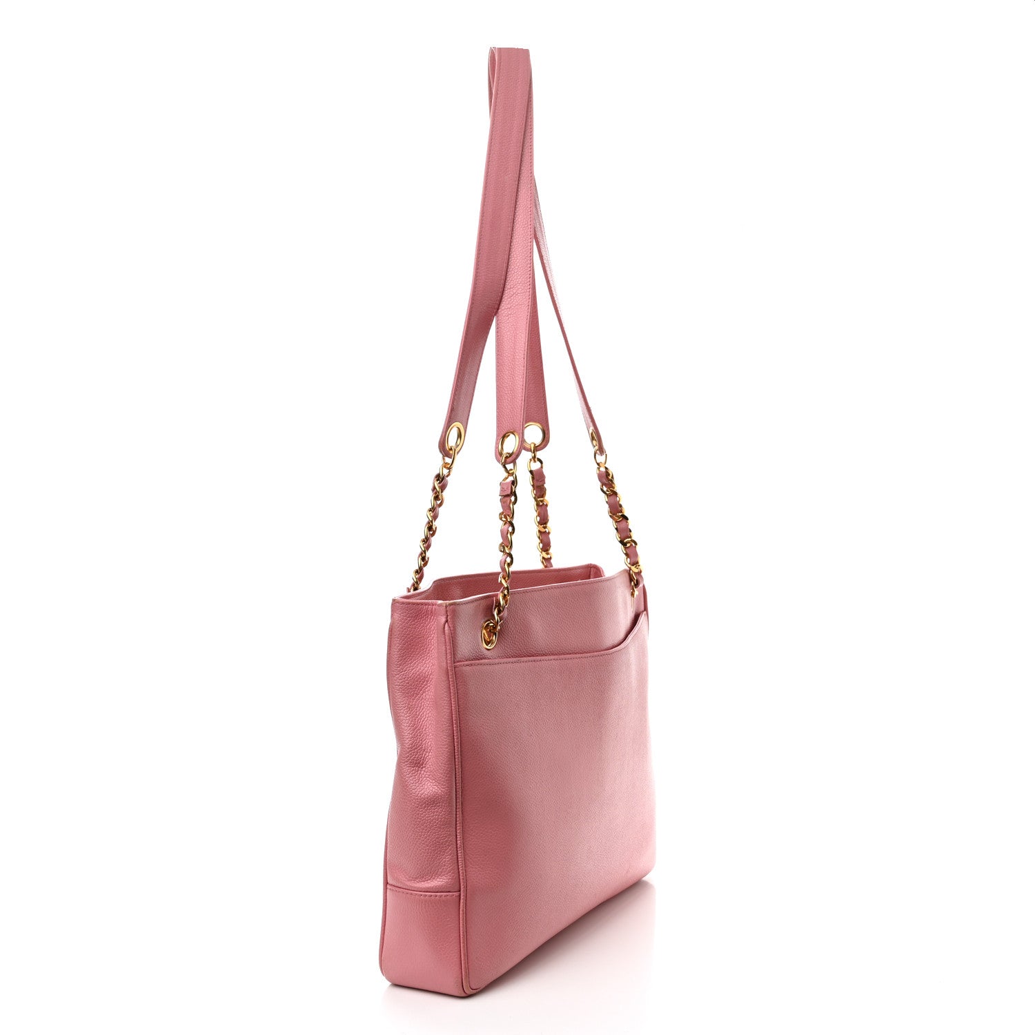 Chanel Caviar CC Shoulder Bag Pink 3 of 20