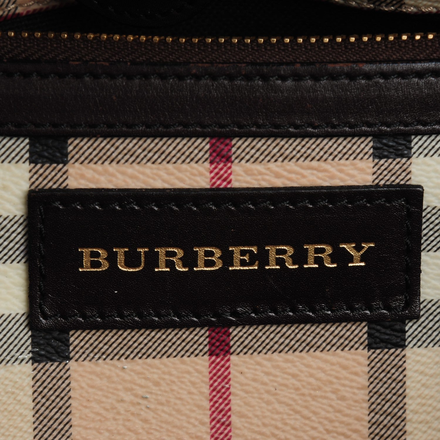 Burberry Haymarket Check Small Canterbury Tote Chocolate 6 of 10