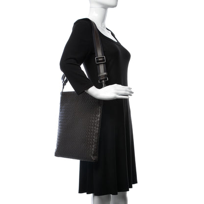 Bottega Veneta Nappa Intrecciato VN Crossbody Messenger Bag Ebano 2 of 8
