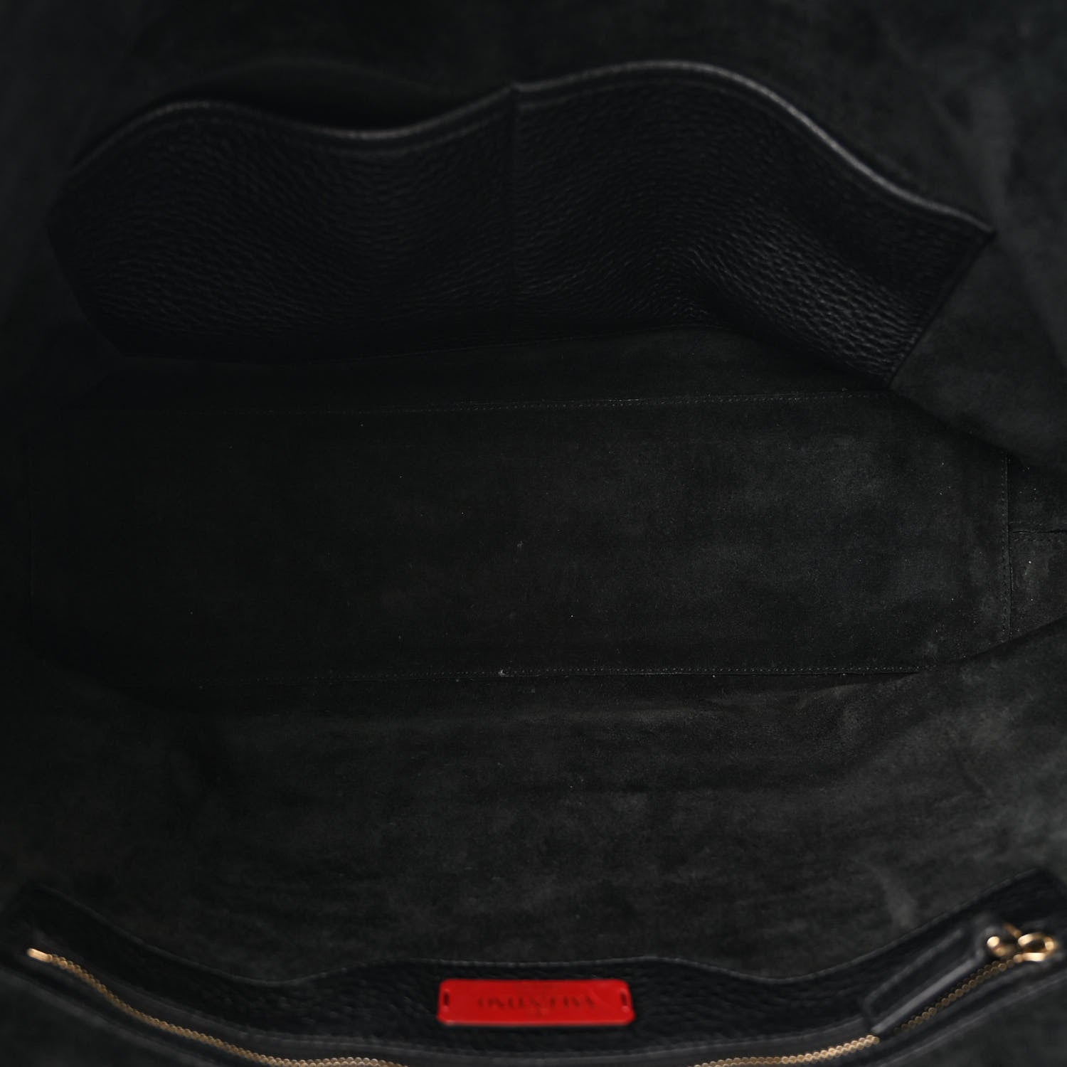 Valentino Garavani Grained Calfskin Rockstud Shoulder Tote Black 5 of 9