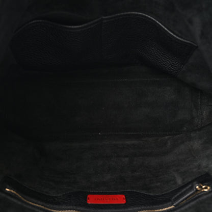 Valentino Garavani Grained Calfskin Rockstud Shoulder Tote Black 5 of 9