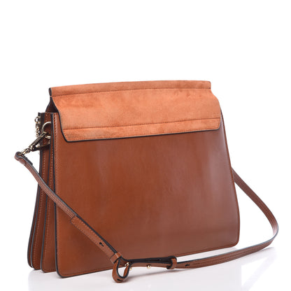 Chloe Suede Calfskin Medium Faye Shoulder Bag Tobacco 3 of 12