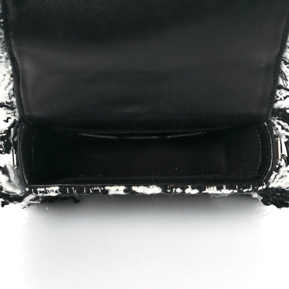 Dolce & Gabbana Tweed Mini Millennials Crossbody Bag Black White 7 of 9