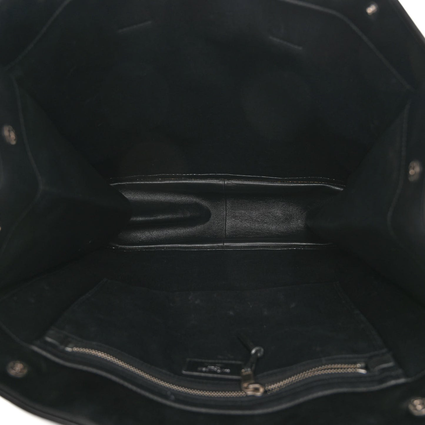 Calfskin Rive Gauche North South Tote Black