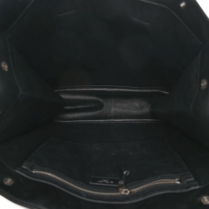 Saint Laurent Calfskin Rive Gauche North South Tote Black 5 of 9