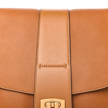 Chloe Grained Lambskin Medium Lexa Shoulder Bag Mustard Brown 10 of 10