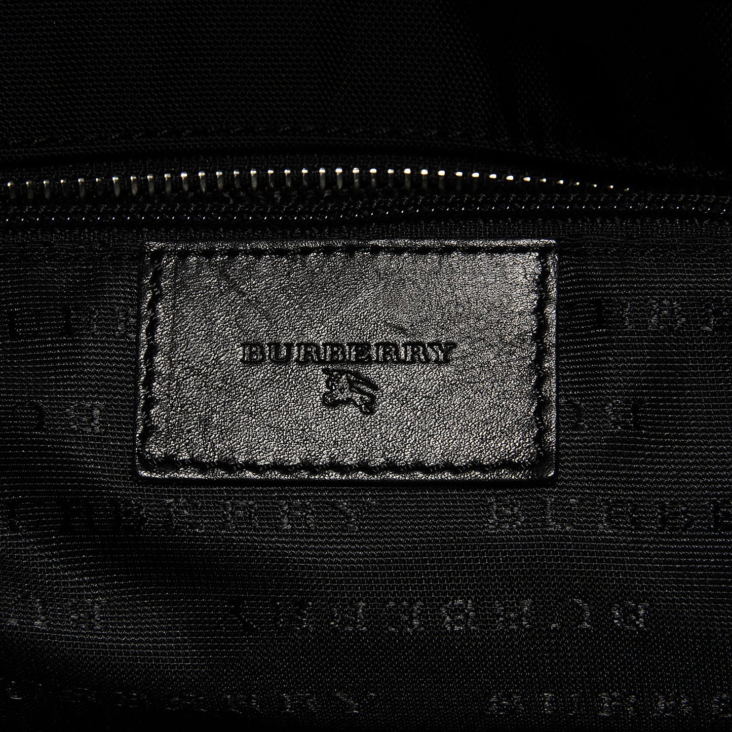 Leather Check Embossed Tote Bag Black