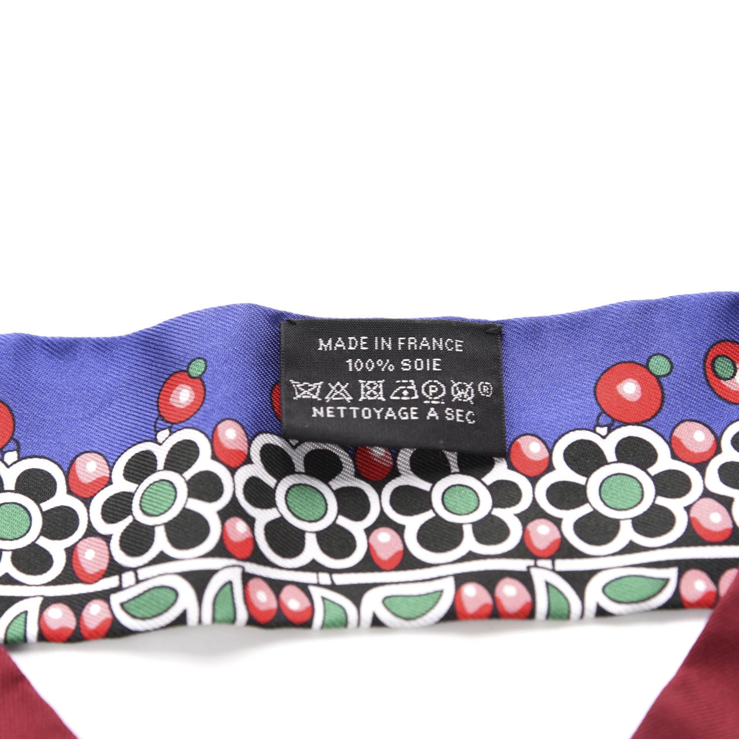 Silk Parures Des Maharajas Twilly Bordeaux Violet Vert