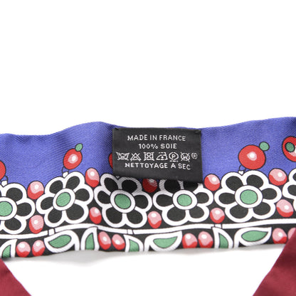 Hermes Silk Parures Des Maharajas Twilly Bordeaux Violet Vert 2 of 4