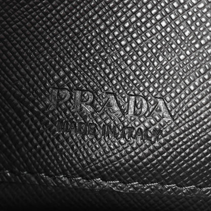 Prada Saffiano Zip Card Holder Black 6 of 8
