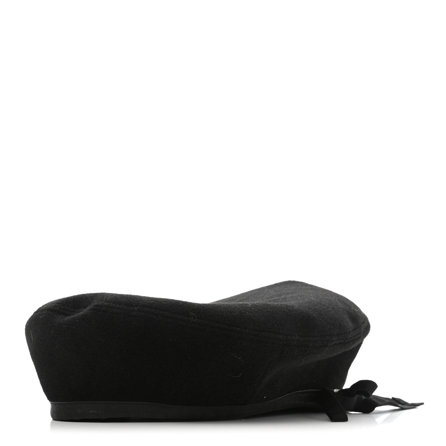 Gucci Felt Embroidered GG Patch Beret Hat L Black 1 of 8