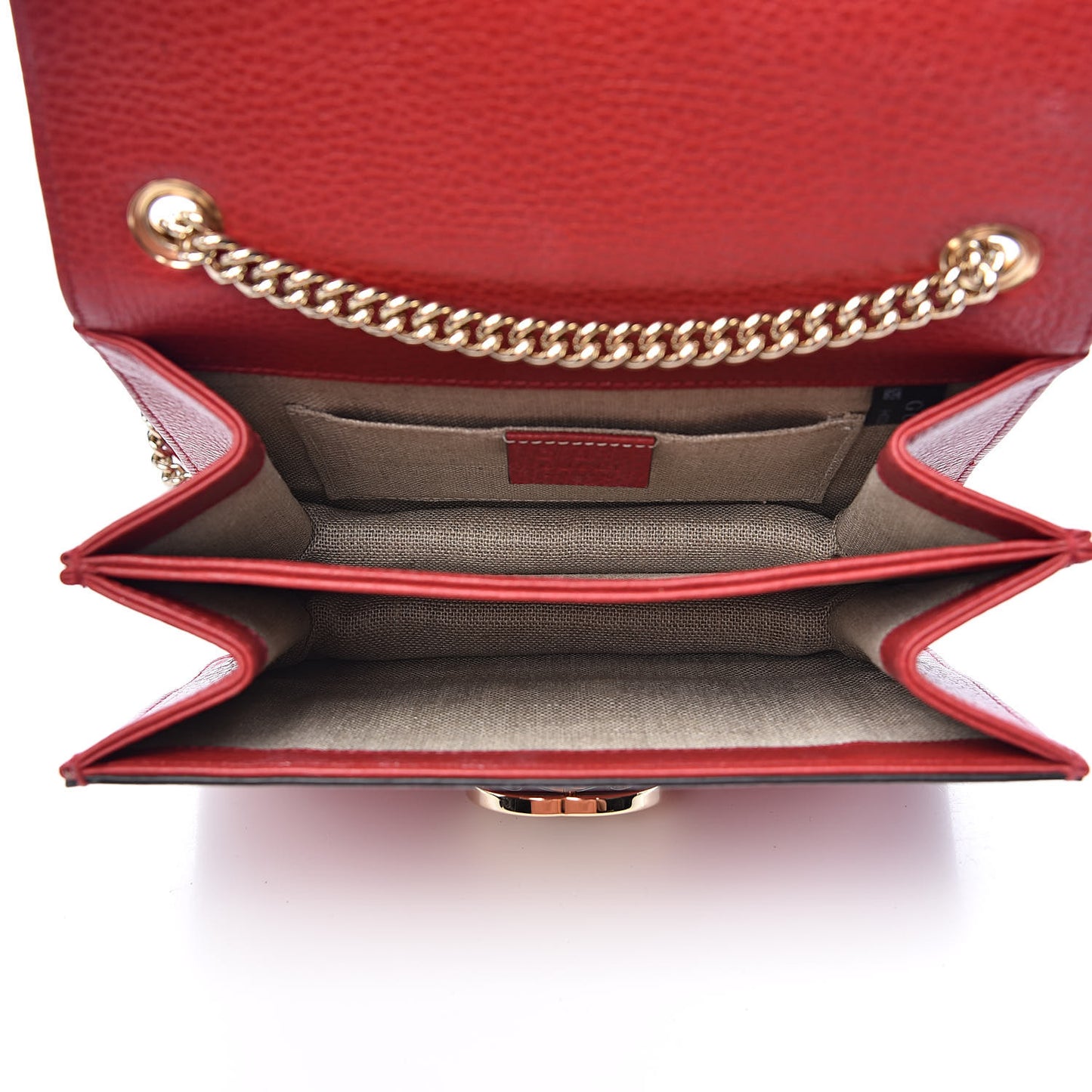 Dollar Calfskin Small Interlocking G Shoulder Bag Red