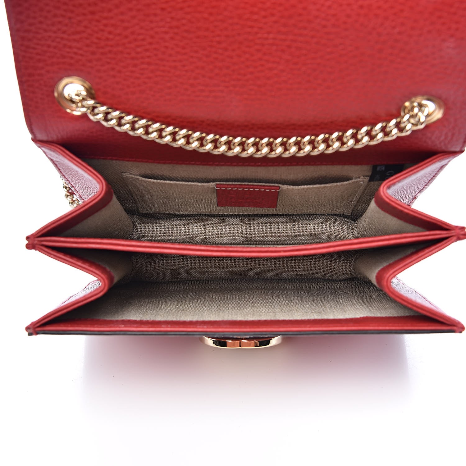 Gucci Dollar Calfskin Small Interlocking G Shoulder Bag Red 5 of 12