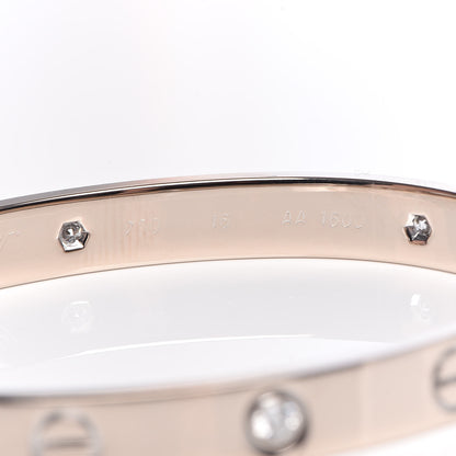 Cartier 18K White Gold 6 Diamond LOVE Bracelet 16 5 of 7