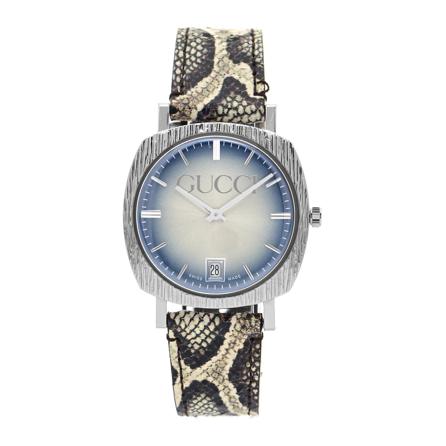 Gucci Stainless Steel Calfskin 36mm Pantheon Quartz Watch Blue 1 of 5
