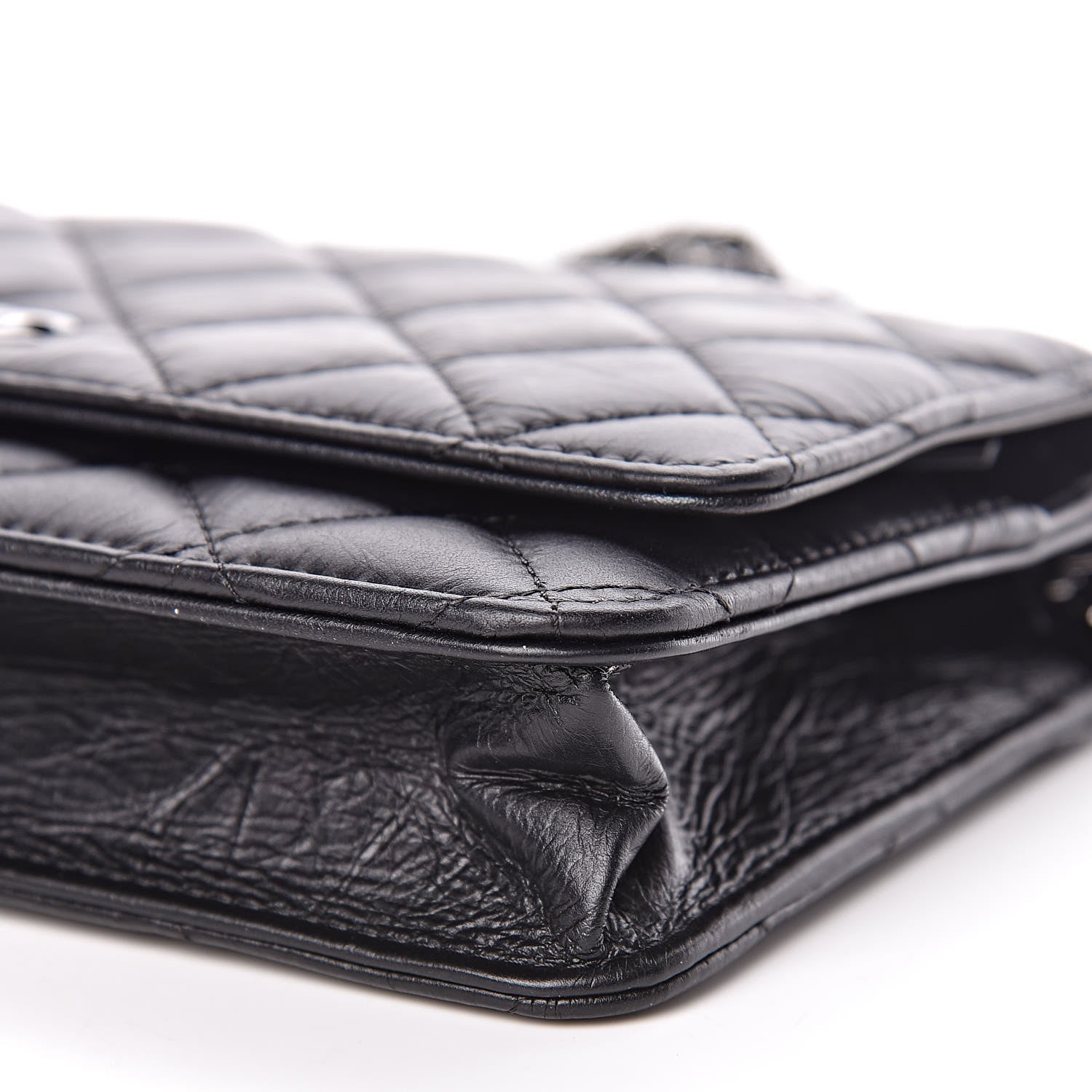 Chanel Aged Calfskin Quilted Tassel Wallet On Chain WOC Black 11 of 11
