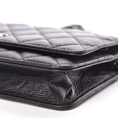 Chanel Aged Calfskin Quilted Tassel Wallet On Chain WOC Black 11 of 11
