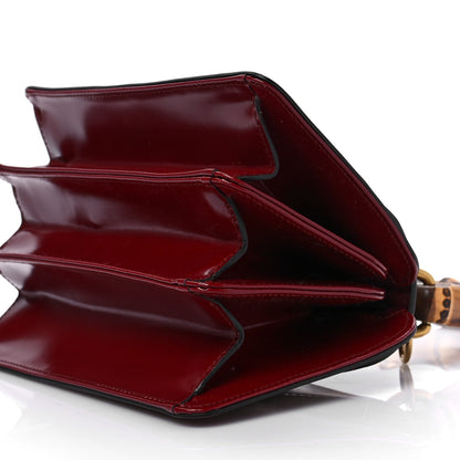 Gucci Calfskin Lisse Cornice Crystal Mini Thiara Top Handle Bag Cerise Red Gold Multicolor 8 of 9