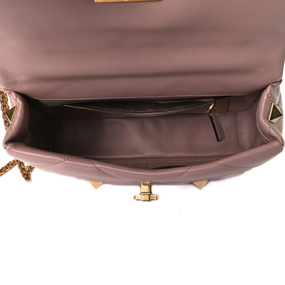 Valentino Garavani Nappa Large Roman Stud Shoulder Bag Rose Cannelle 5 of 14