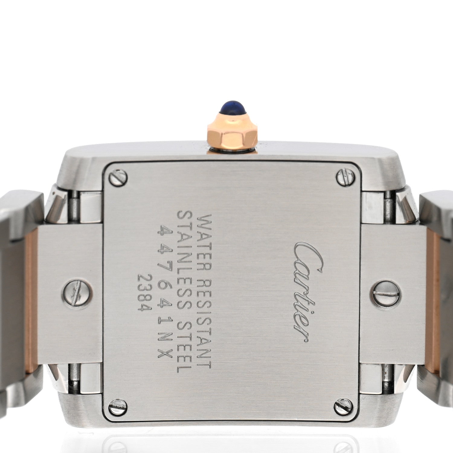 Cartier Stainless Steel 18K Pink Gold Mother of Pearl 20mm Tank Francaise Quartz Watch 4 of 4