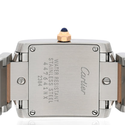 Cartier Stainless Steel 18K Pink Gold Mother of Pearl 20mm Tank Francaise Quartz Watch 4 of 4