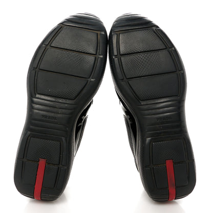 Prada Patent Mens America's Cup Patchwork Sneakers 10.5 Black 6 of 9
